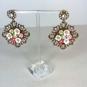 NEW…Gold/Multi flower earrings OS (one size) from Forever21